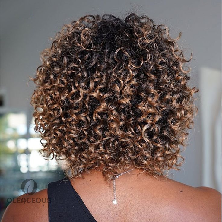 Put On & Go Short Ombre Dark Golden Blonde Brazilian Curly Wig