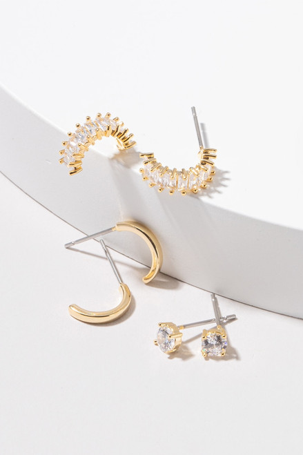 Beth Golden Earring Set