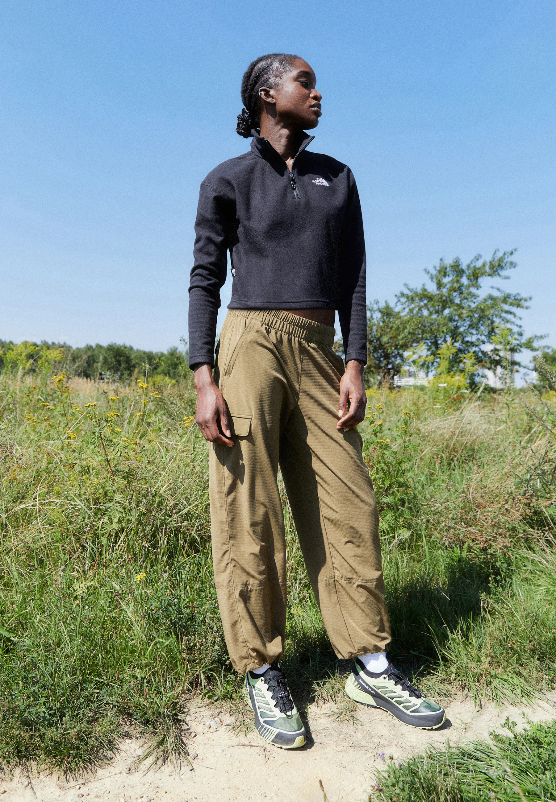 GLACIER CROPPED ¼ ZIP - Felpa in pile