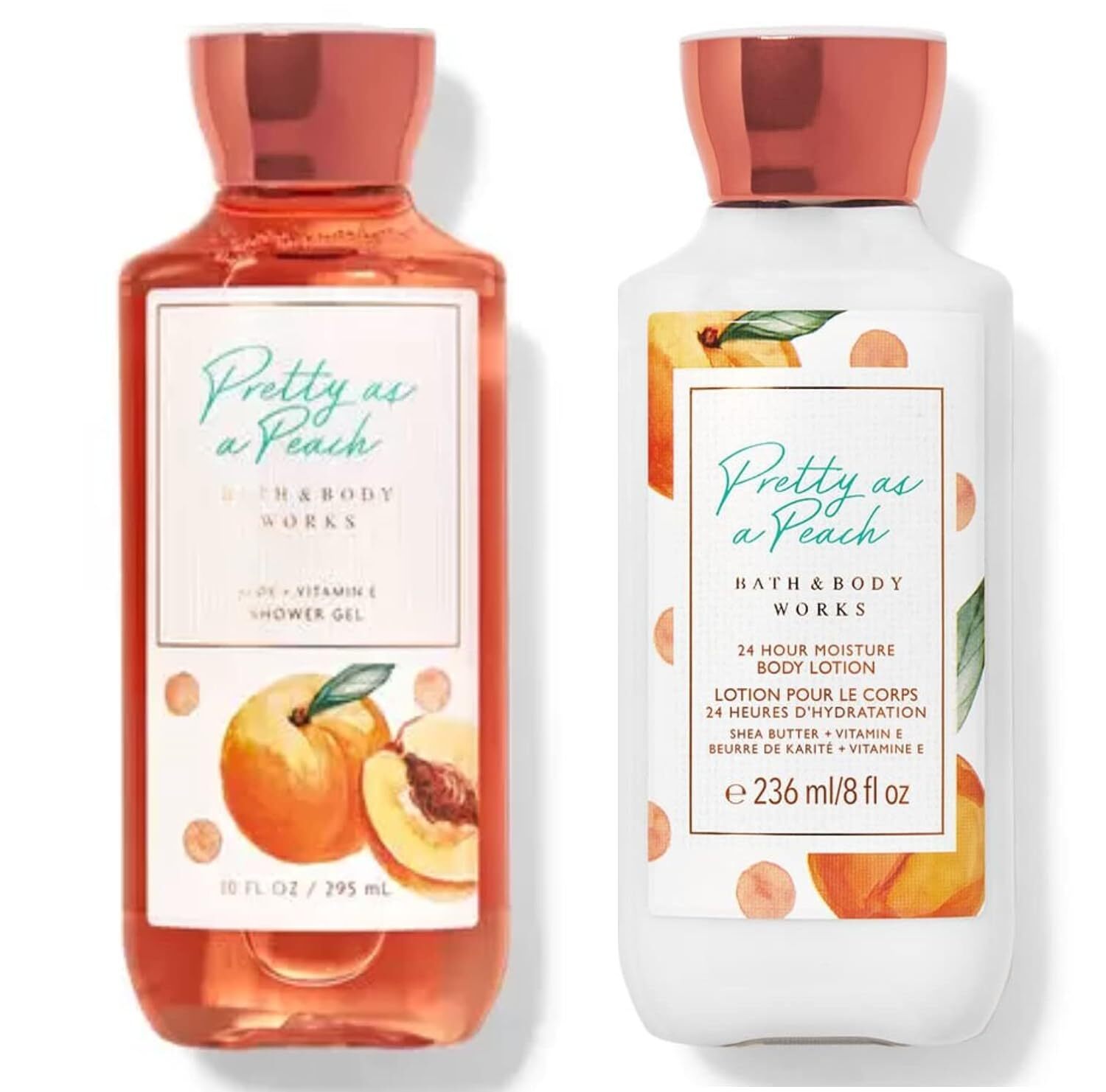 Bath & Body Works Pretty as a Peach Shower Gel and Body Lotion