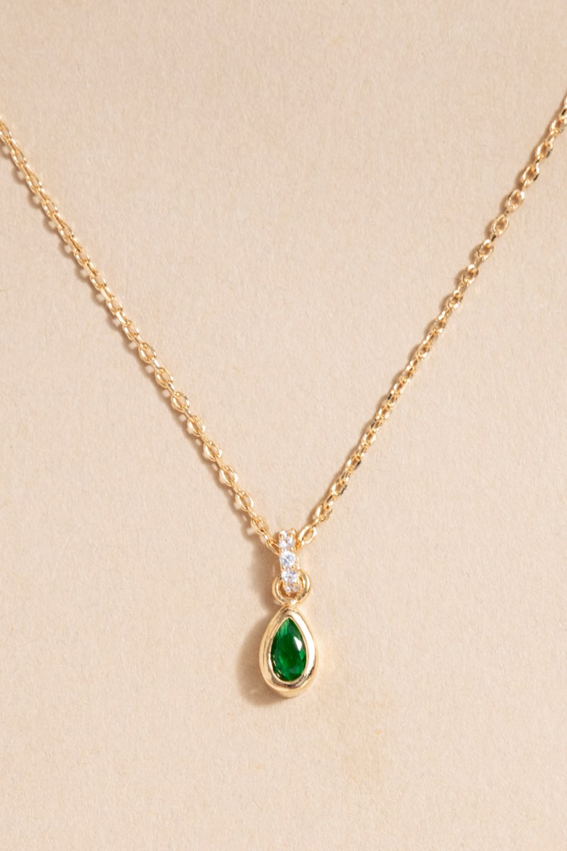 Breanna Tear Drop Pendant Necklace