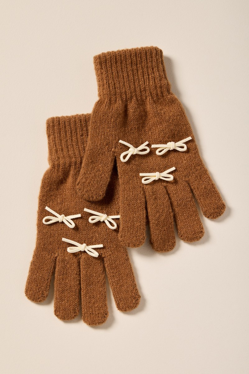 Wren Knit Gloves with Bows