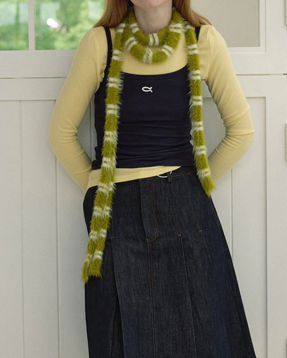 Striped Skinny Scarf