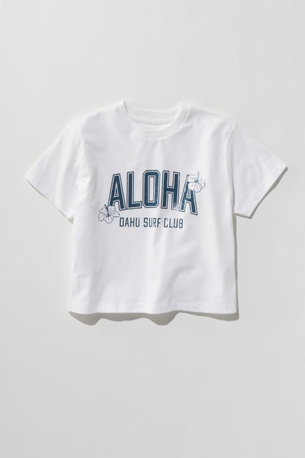 Hello Franki Aloha Crop T-Shirt for girls White