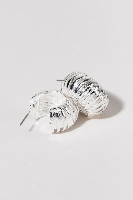 Megan Accordion Small Hoop Earrings