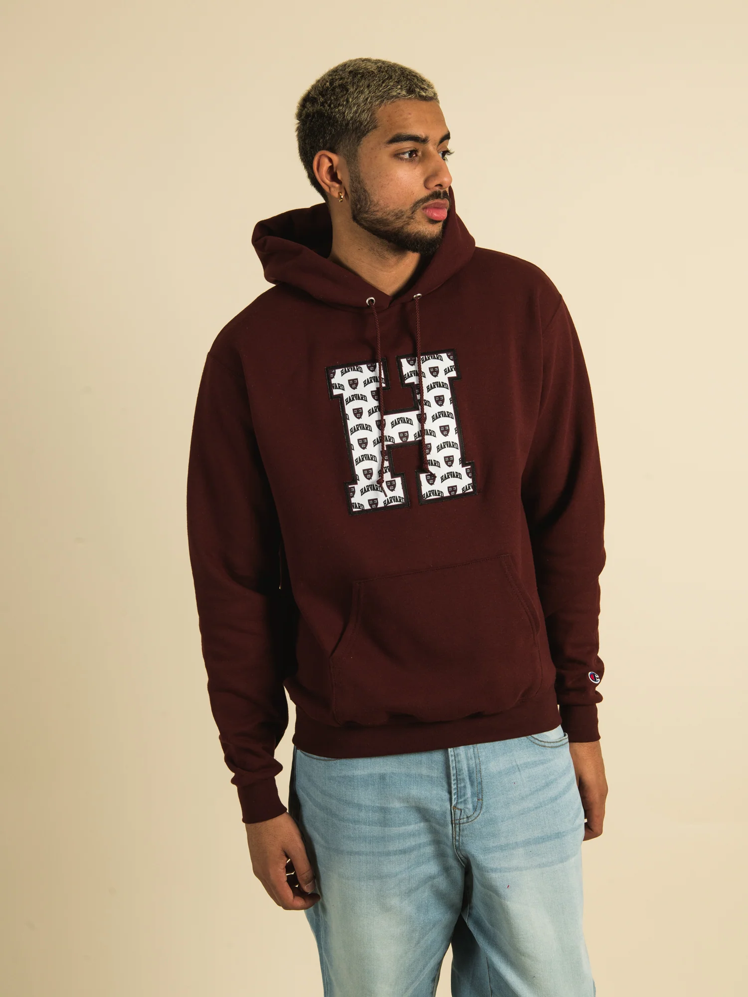 Final inventoryCHAMPION HARVARD ALL OVER PRINT PULLOVER HOODIE