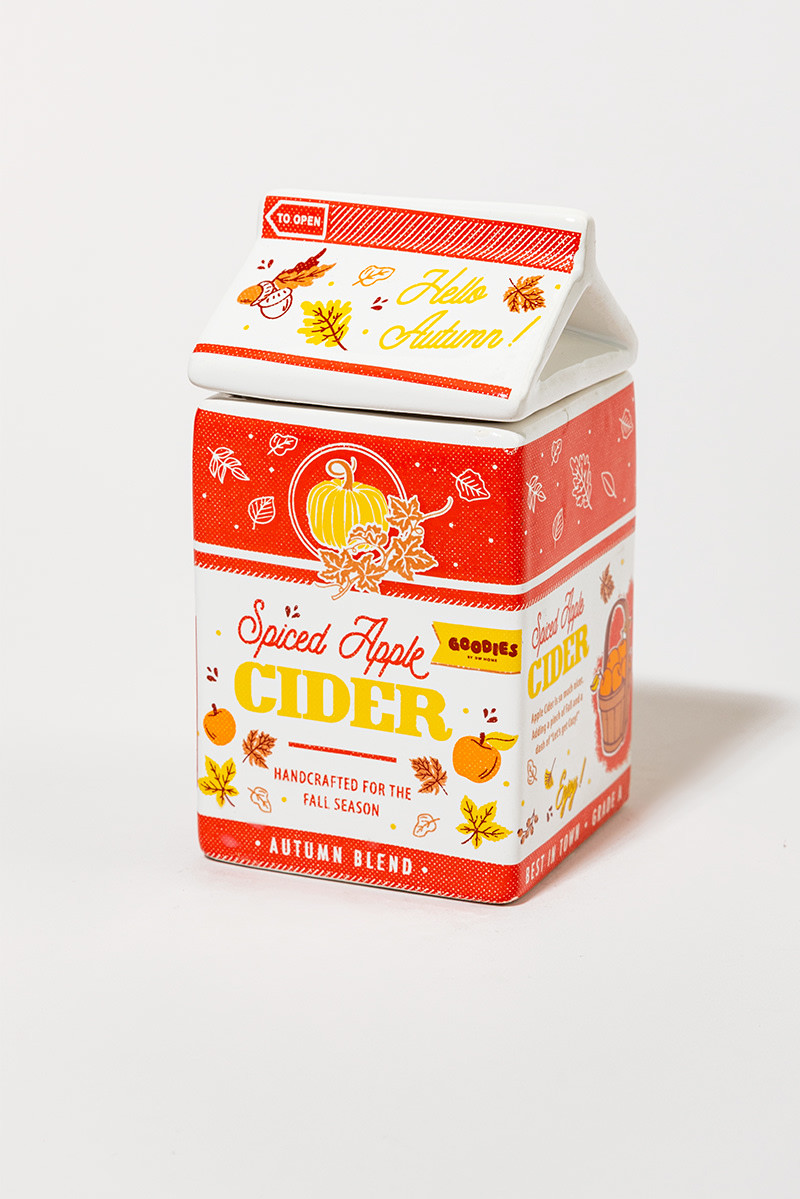 DW Home Goodies Milk Carton Spiced Apple Cider Candle Jar