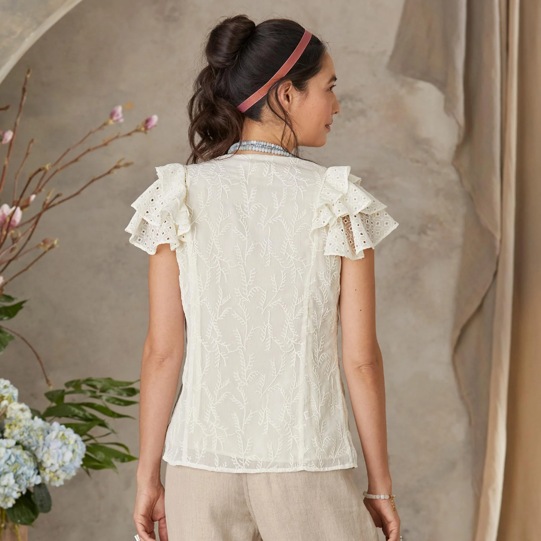 Lille Flutter Top, Petite