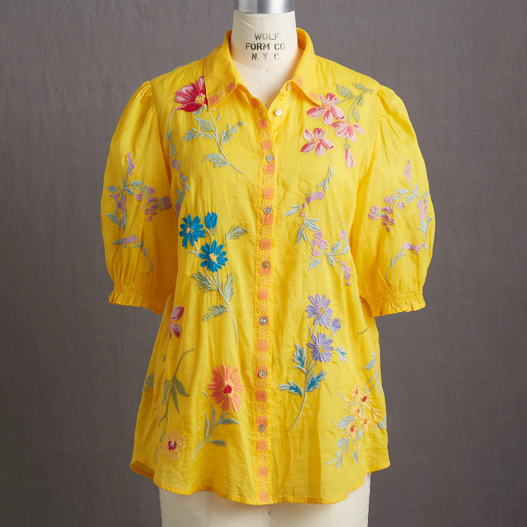 Evangelina Smocked Shirt, Petite