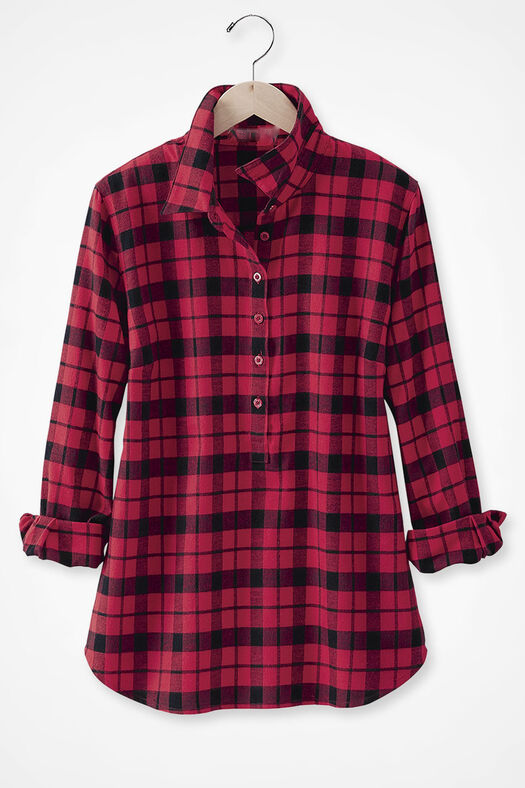 Festive Celebration Plaid Tunic