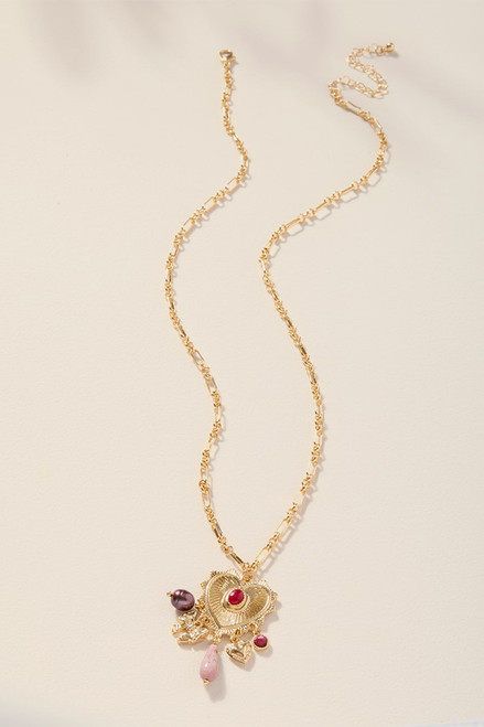 Joan Charm Heart Pendant Necklace