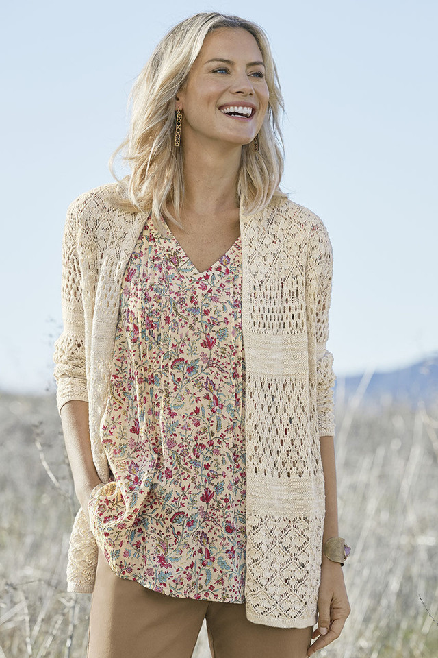 Spring Solstice Tuck-and-Release Cap-Sleeve Blouse