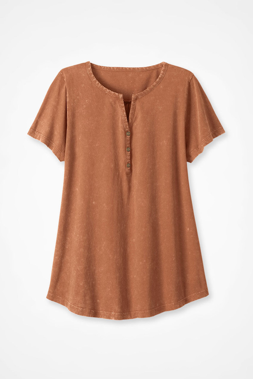 Vintage-Washed Henley