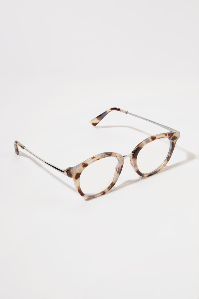 Veronica Milky Tort Shell Round Reading Glasses