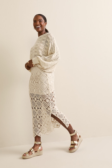 Holly Crochet Midi Skirt