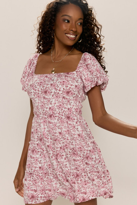 Hanna Tiered Floral Mini Dress