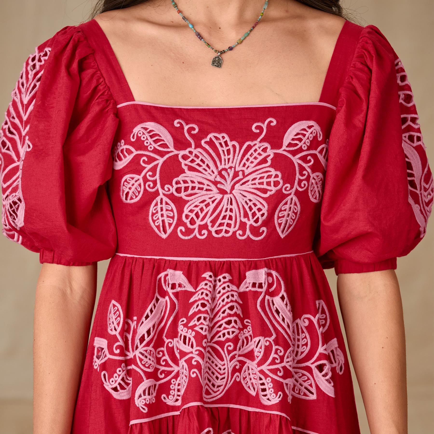 Palm Tree Richelieu Dress