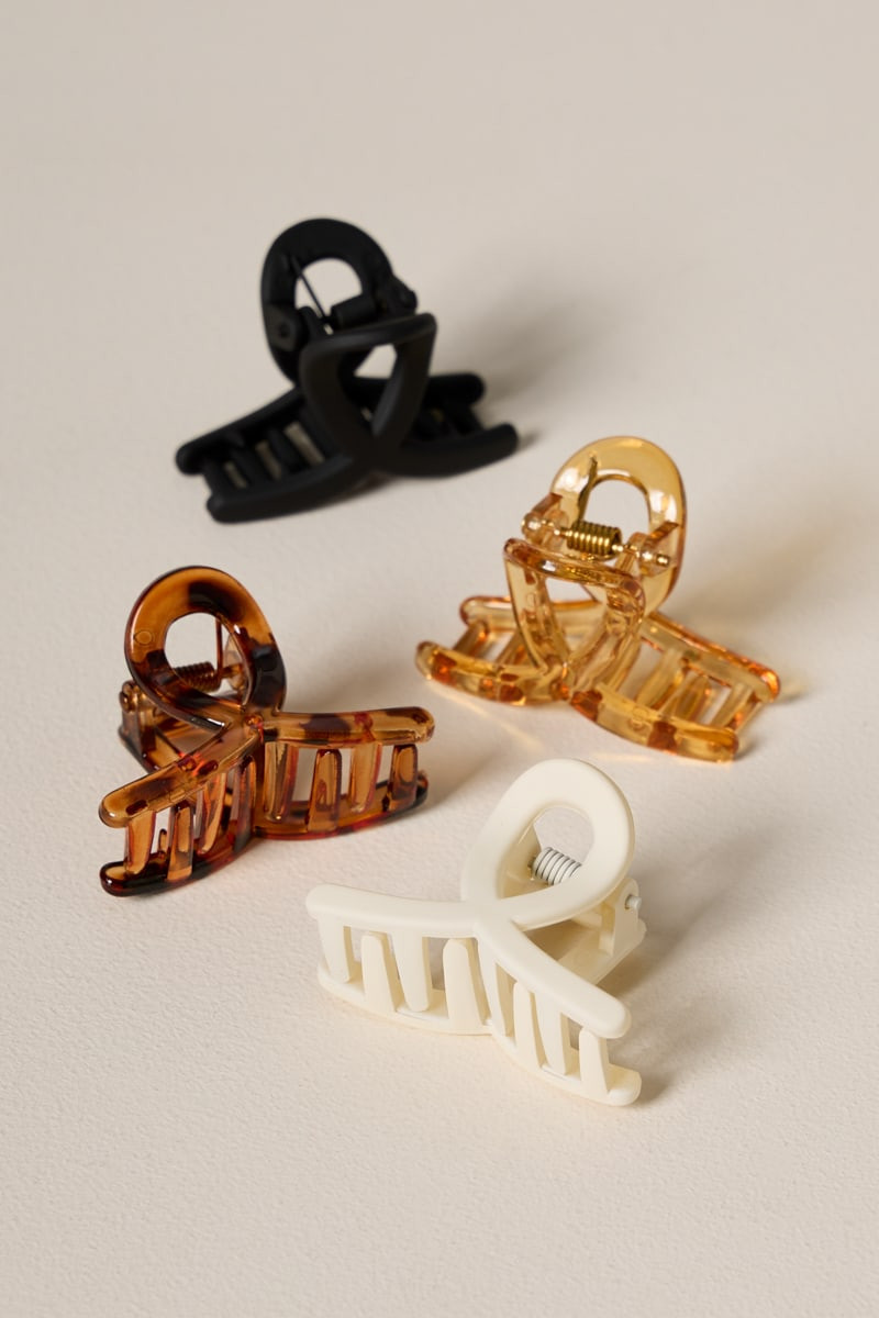 Kayla Mixed Loop Hair Claw Set