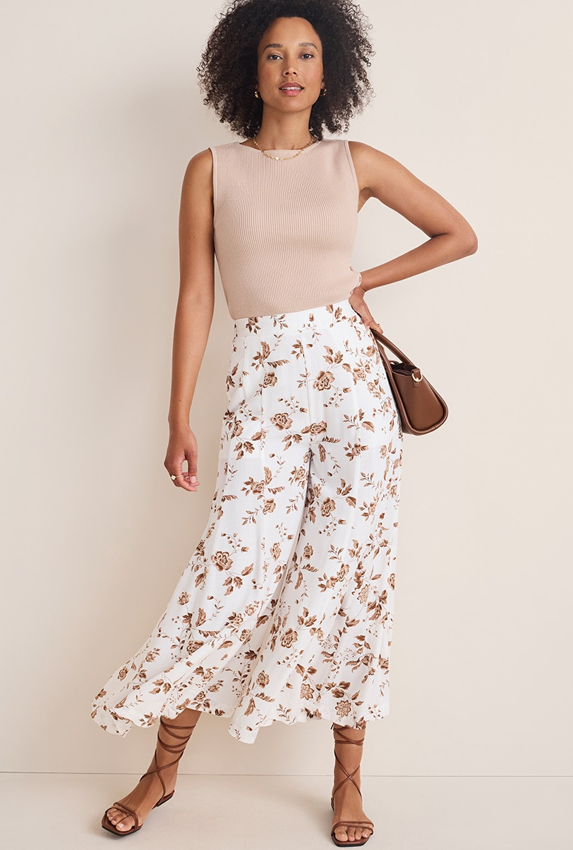 Ines Floral Wide Leg Pants