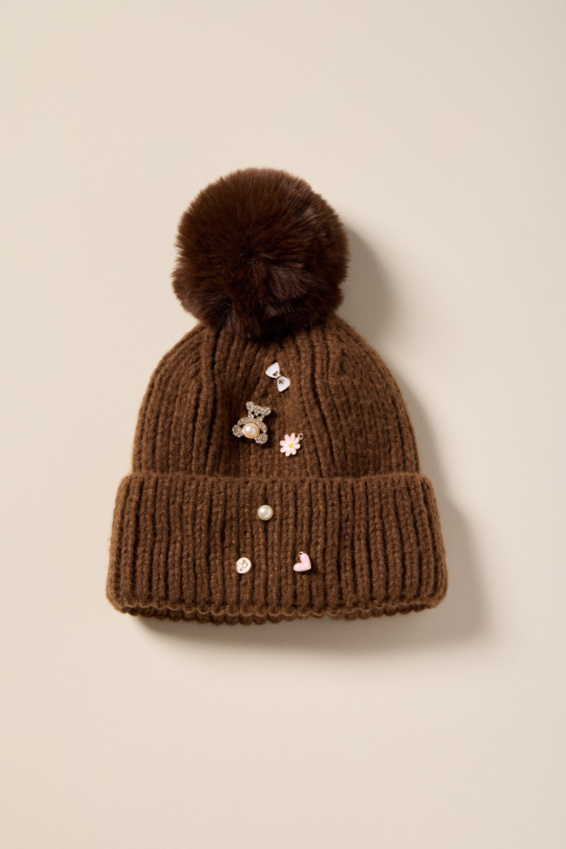 Michelle Charm Pom Beanie