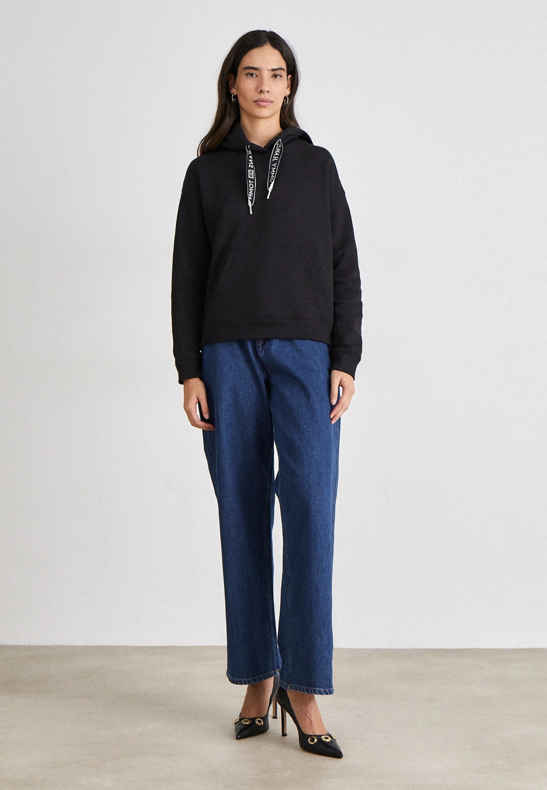 Jeans LOGO DRAWCORD HOODIE - Felpa