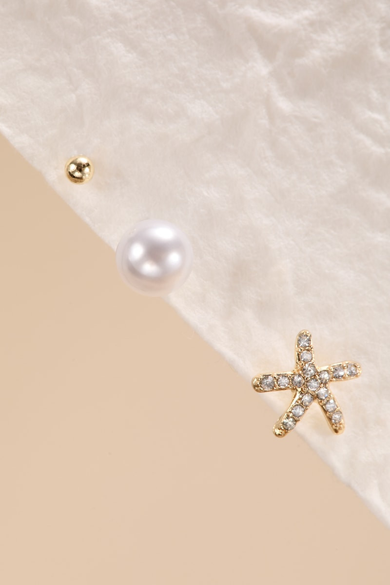 Donna Starfish Stud Earring Set