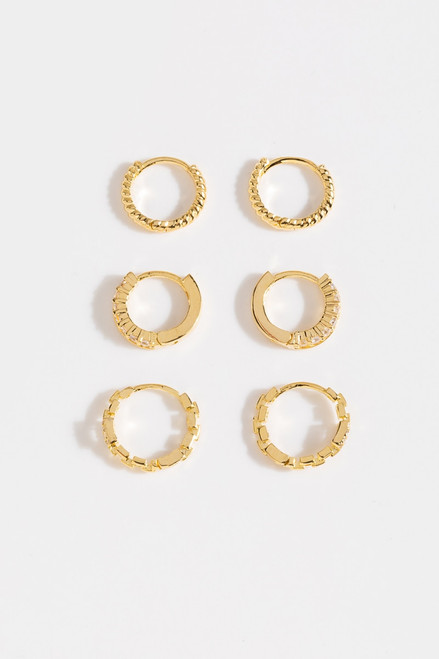 Kamryn Huggie Hoop Earring Set