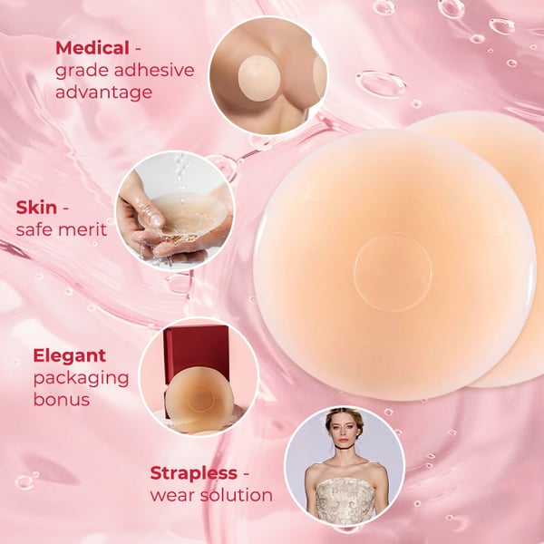 🔥BUY 1 GET 1 FREE - Reusable Seamless Gentle Adhesive Nipple Covers