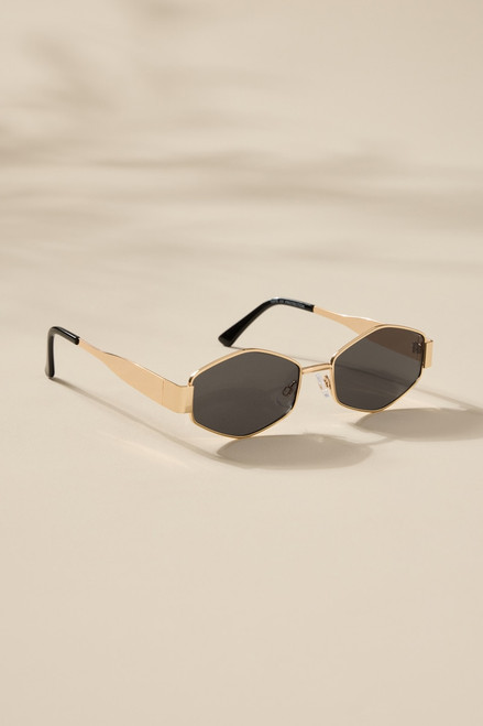 Trina Hexagon Metal Frame Sunglasses
