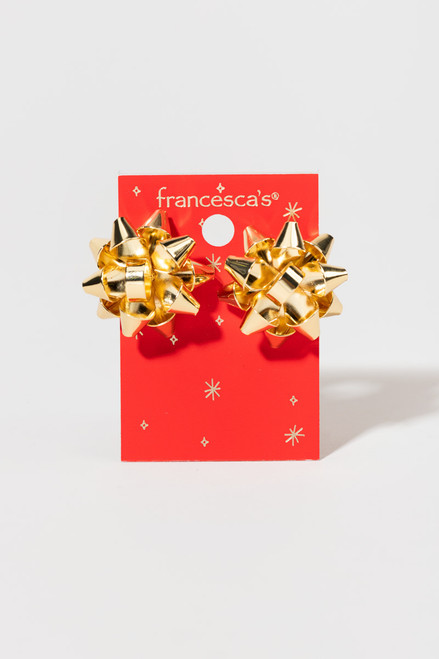 Holiday Bow Stud Earrings
