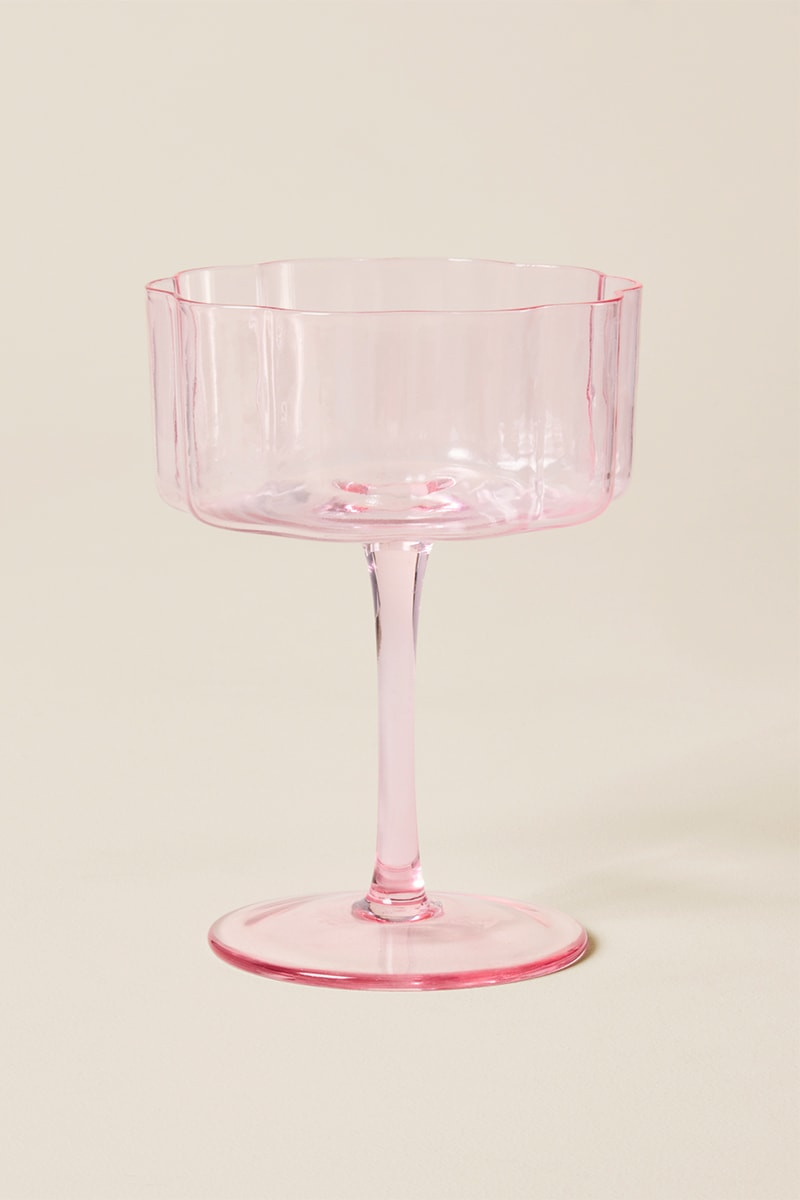 Pink Coupe Glass 10oz