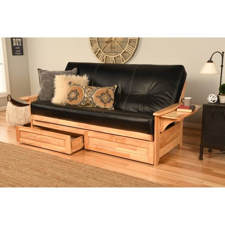 Full 82'' Wide Tufted Back Futon And Mattress