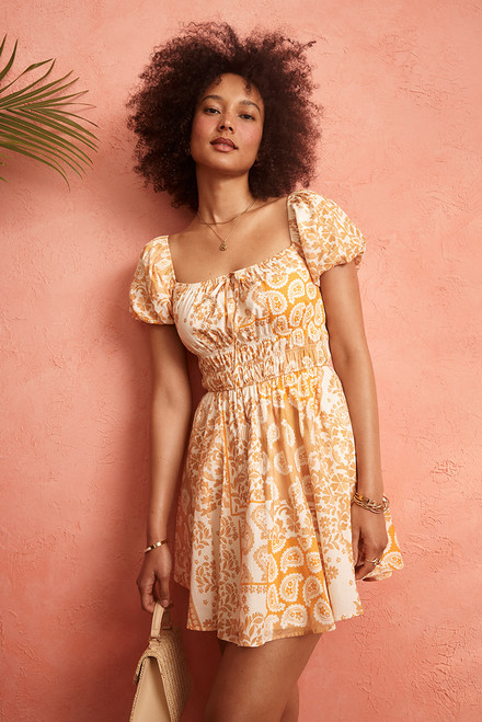 Emmie Puff Sleeve Floral Mini Dress