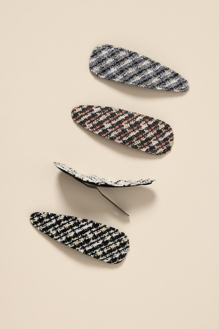 Maria Plaid Hair Barrette Set