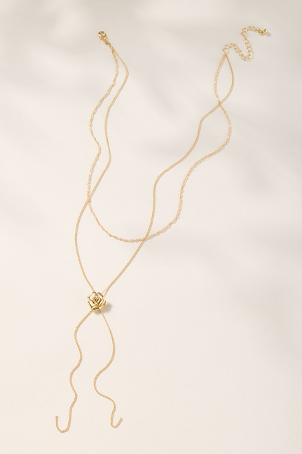 Grace Rosette Layered Pendant Necklace