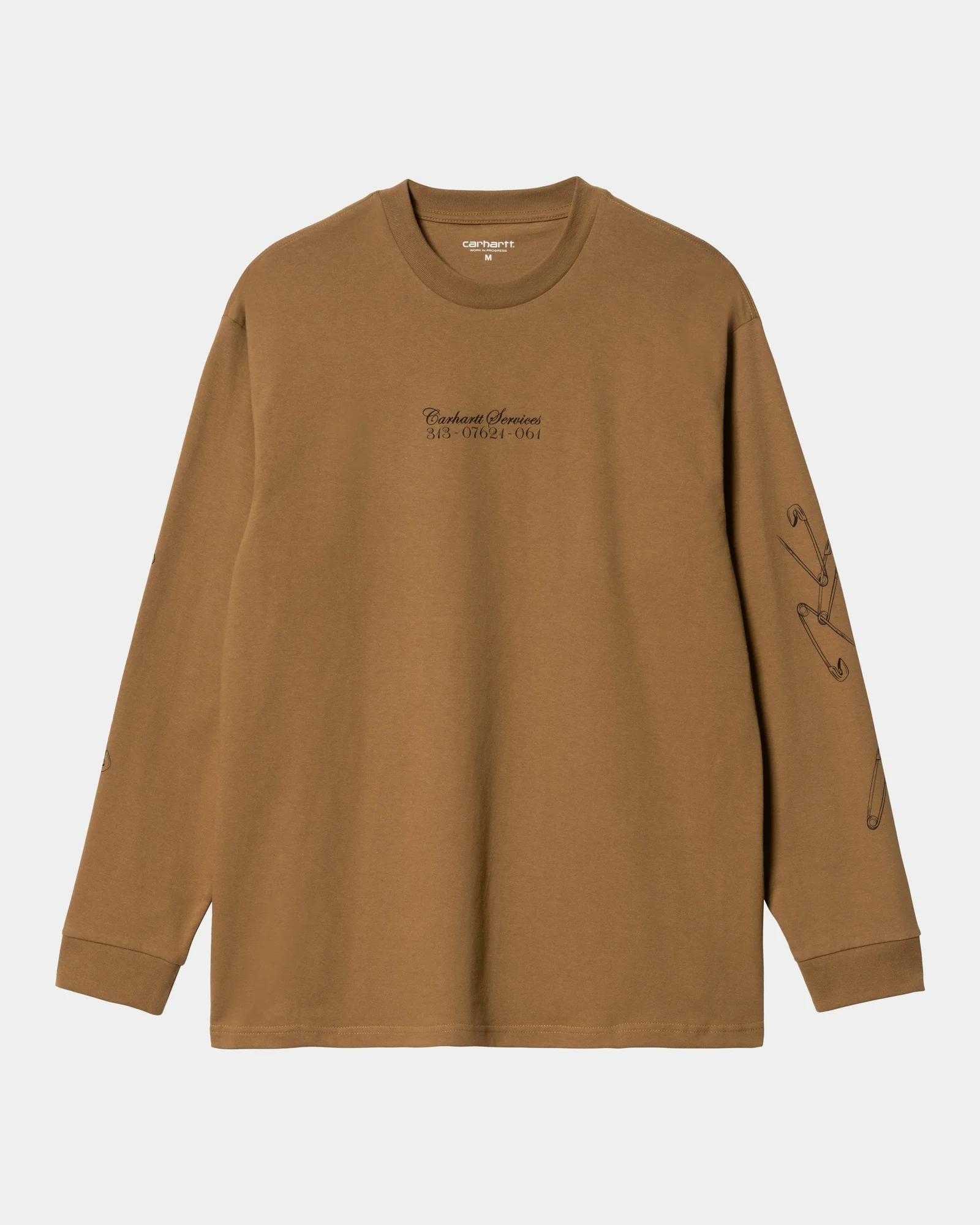 Final inventorySafety Pin Long Sleeve T-Shirt | Hamilton Brown
