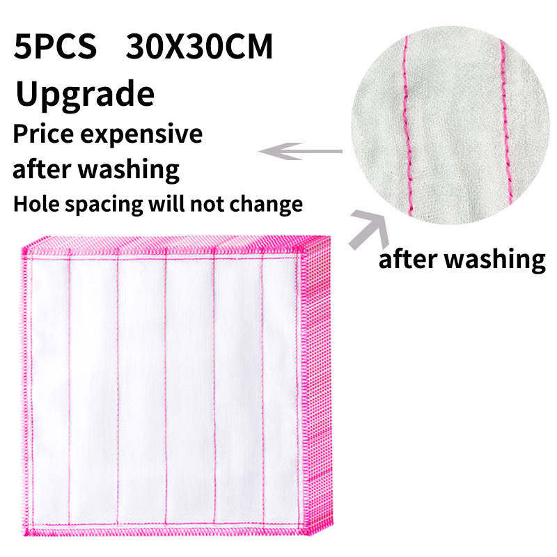 50pcs Absorbent Microfiber Dish Cloths - Lint Free Dishwashing Towels, Scouring Pads, and Cleaning Rags - Kitchen Accessories and Cleaning Tools