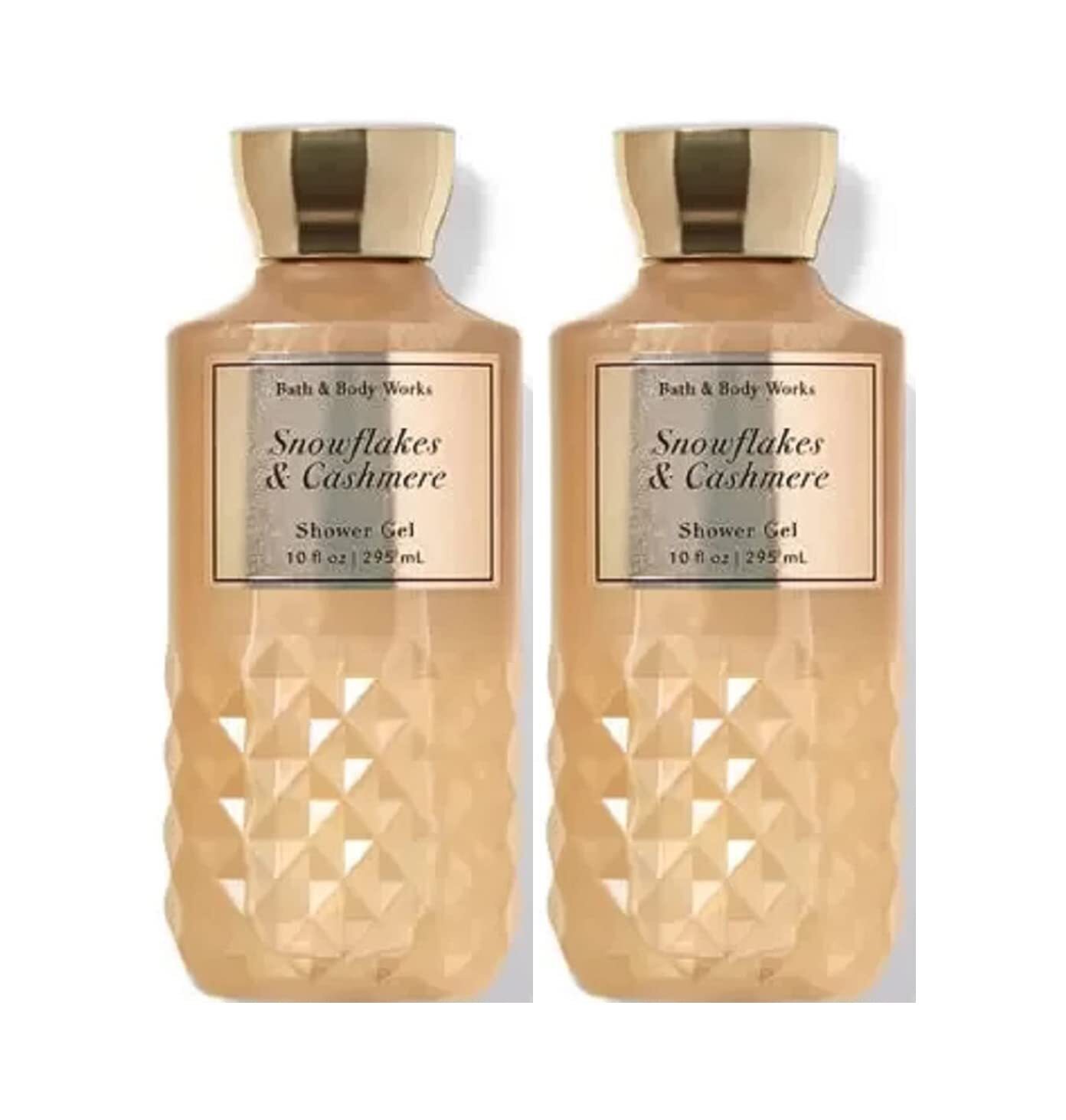 Bath & Body Works Snowflakes & Cashmere Shower Gel Gift Sets For Women 10 Oz 2 Pack (Snowflakes & Cashmere)