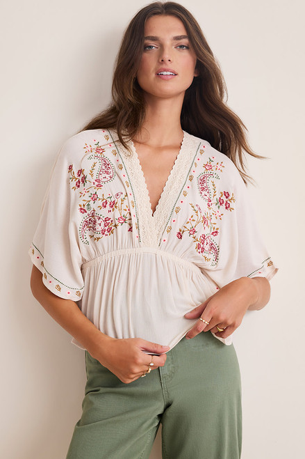 Samantha Floral Embroidered Blouse