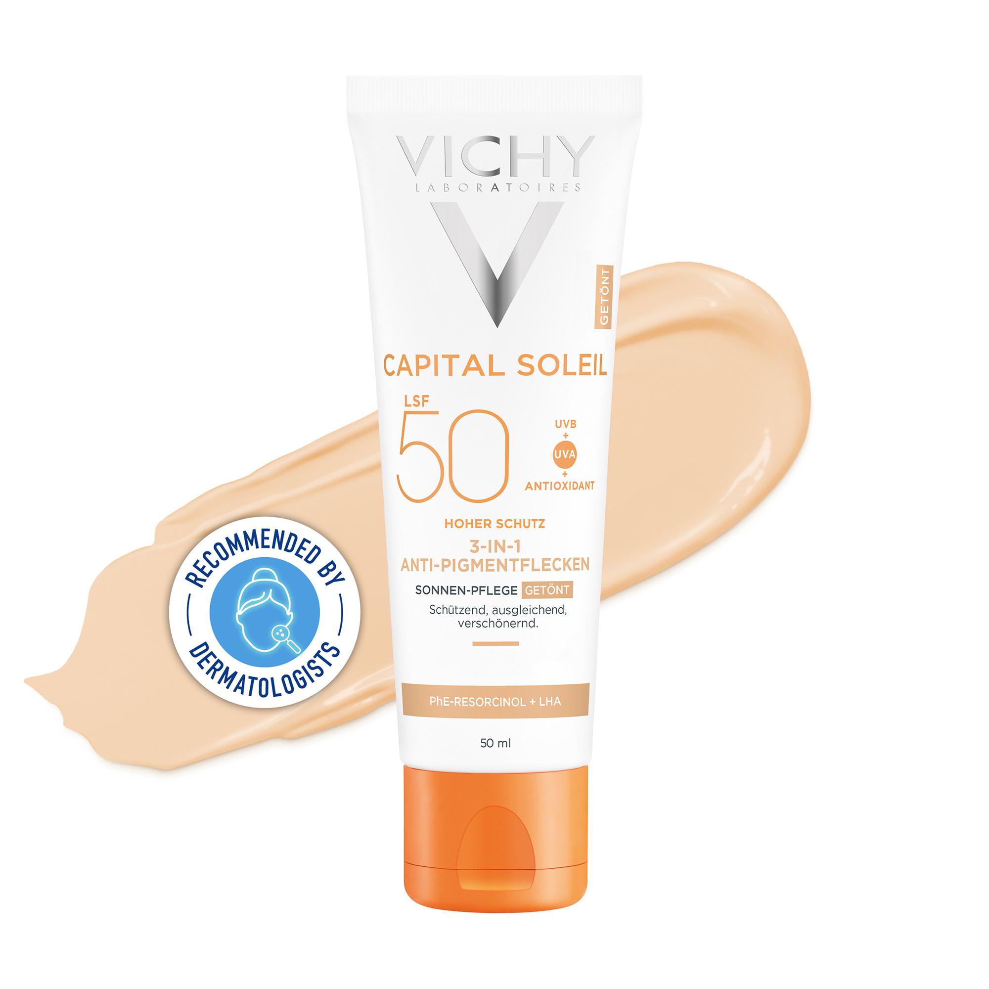 VICHY Ideal Soleil Anti-Flecken Pflege 3in1 SPF50+Ideal Soleil Anti-Flecken Pflege 3in1 SPF50+