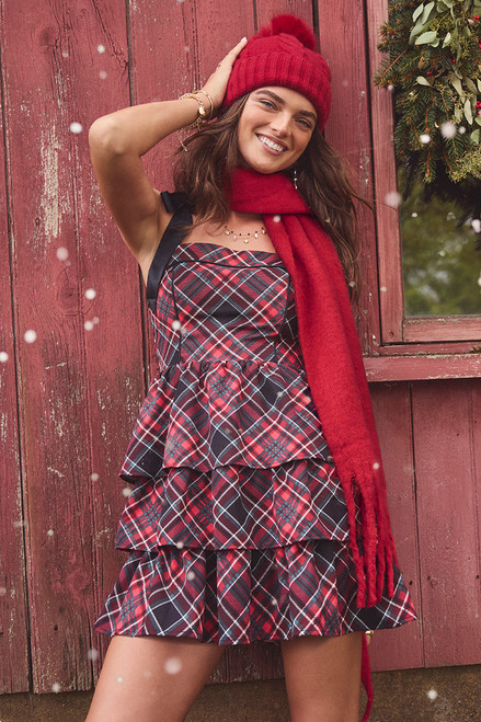 Charlotte Plaid Tiered Mini Dress
