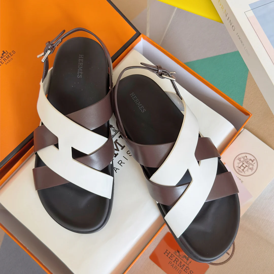 250501 New top-of-the-line simple cross-woven strap slippers