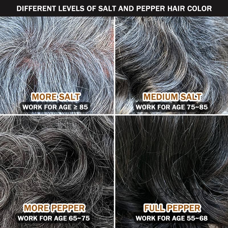 Seniors Natural Wavy Bob Salt and Pepper Real  Hair Ideal Wear And Go Glueless Lace Wigs For Mom