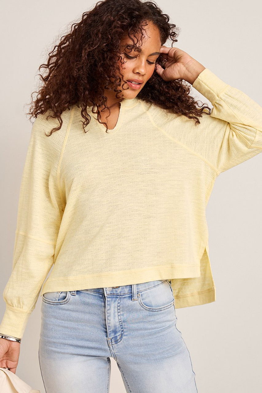 Kristen Notch Neck Long Sleeve Top