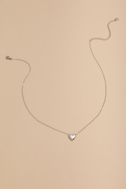 Stephanie Stainless Steel Heart Pendant Necklace