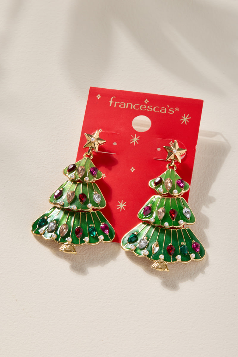 Christmas Tree Ornament Drop Earrings