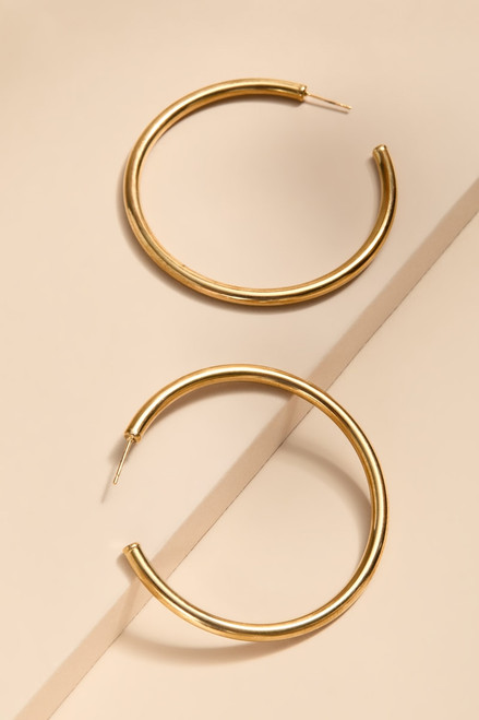 Rosie Stainless Steel Gold Hoop Earrings