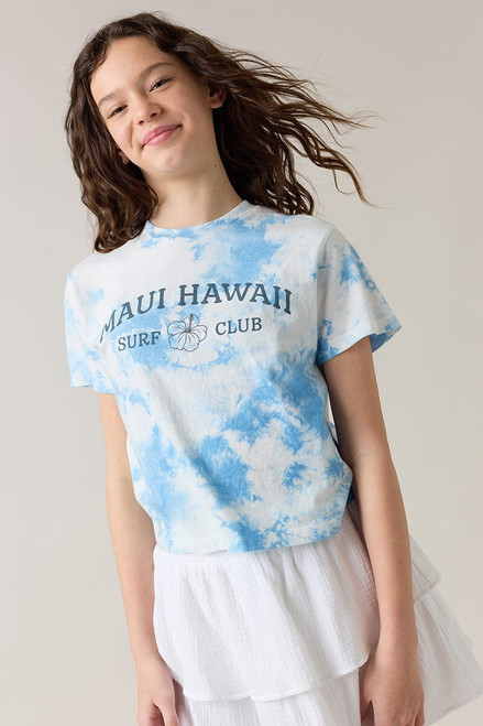 Hello Franki Maui Tie Dye Cropped T-Shirt for girls