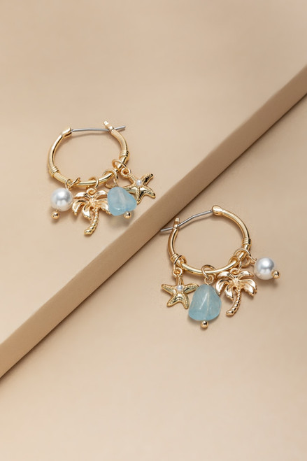 Clare Charm Hoop Earrings