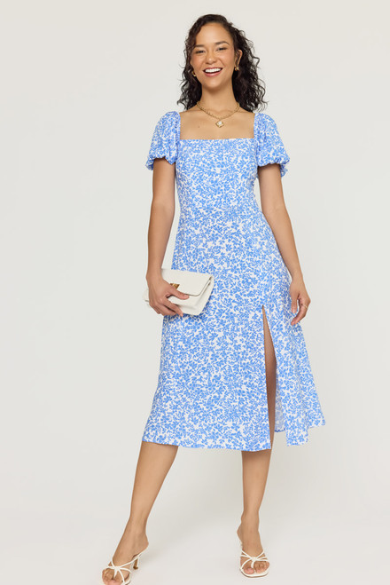 Tabitha Floral Square Neck Midi Dress